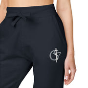 Cozy Unisex Fleece Sweatpants with Cute Embroidery, Casual Lounge Pants, Perfect for Relaxation, Gifts for Friends, Homewear