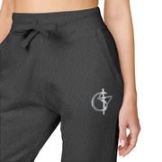 Cozy Unisex Fleece Sweatpants with Cute Embroidery, Casual Lounge Pants, Perfect for Relaxation, Gifts for Friends, Homewear