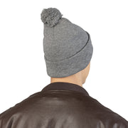 Cozy Pom-Pom Knit Cap with Embroidered Design, Winter Beanie, Casual Fashion Accessory, Gift for Her, Stylish Headwear