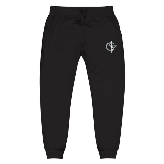 Cozy Unisex Fleece Sweatpants with Cute Embroidery, Casual Lounge Pants, Perfect for Relaxation, Gifts for Friends, Homewear