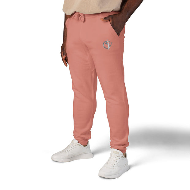 Cozy Unisex Fleece Sweatpants with Cute Embroidery, Casual Lounge Pants, Perfect for Relaxation, Gifts for Friends, Homewear