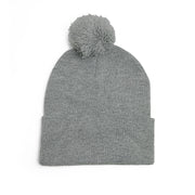 Cozy Pom-Pom Knit Cap with Embroidered Design, Winter Beanie, Casual Fashion Accessory, Gift for Her, Stylish Headwear