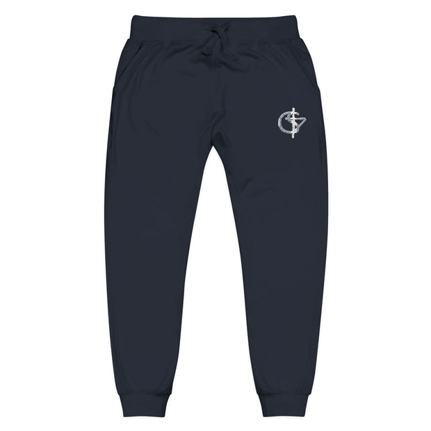 Cozy Unisex Fleece Sweatpants with Cute Embroidery, Casual Lounge Pants, Perfect for Relaxation, Gifts for Friends, Homewear